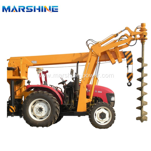 Tractor Crane Tower Erection Tools with Earth Auger